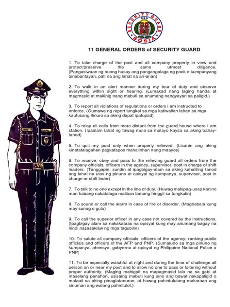 security creed tagalog|THE ELEVEN GENERAL ORDERS .